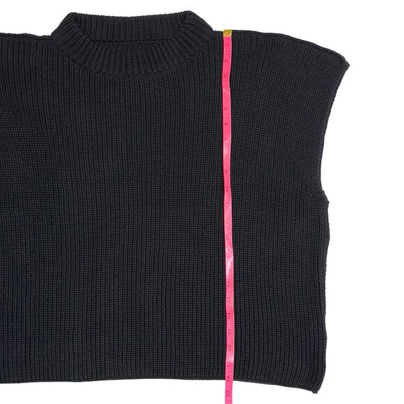 Frank & Eileen Montecito Black Pure Italian Cotton Knit Sweater Vest Size Small - Picture 13 of 13